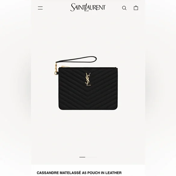 YSL CASSANDRE MATELASSÉ A5 Wristlet Pouch - Picture 10 of 11